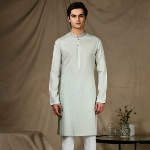 APPLE GREEN COTTON KURTA