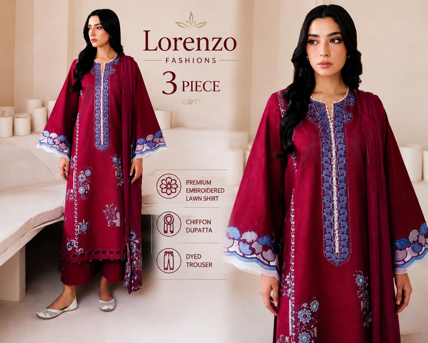 Lorenzo 3pice suit