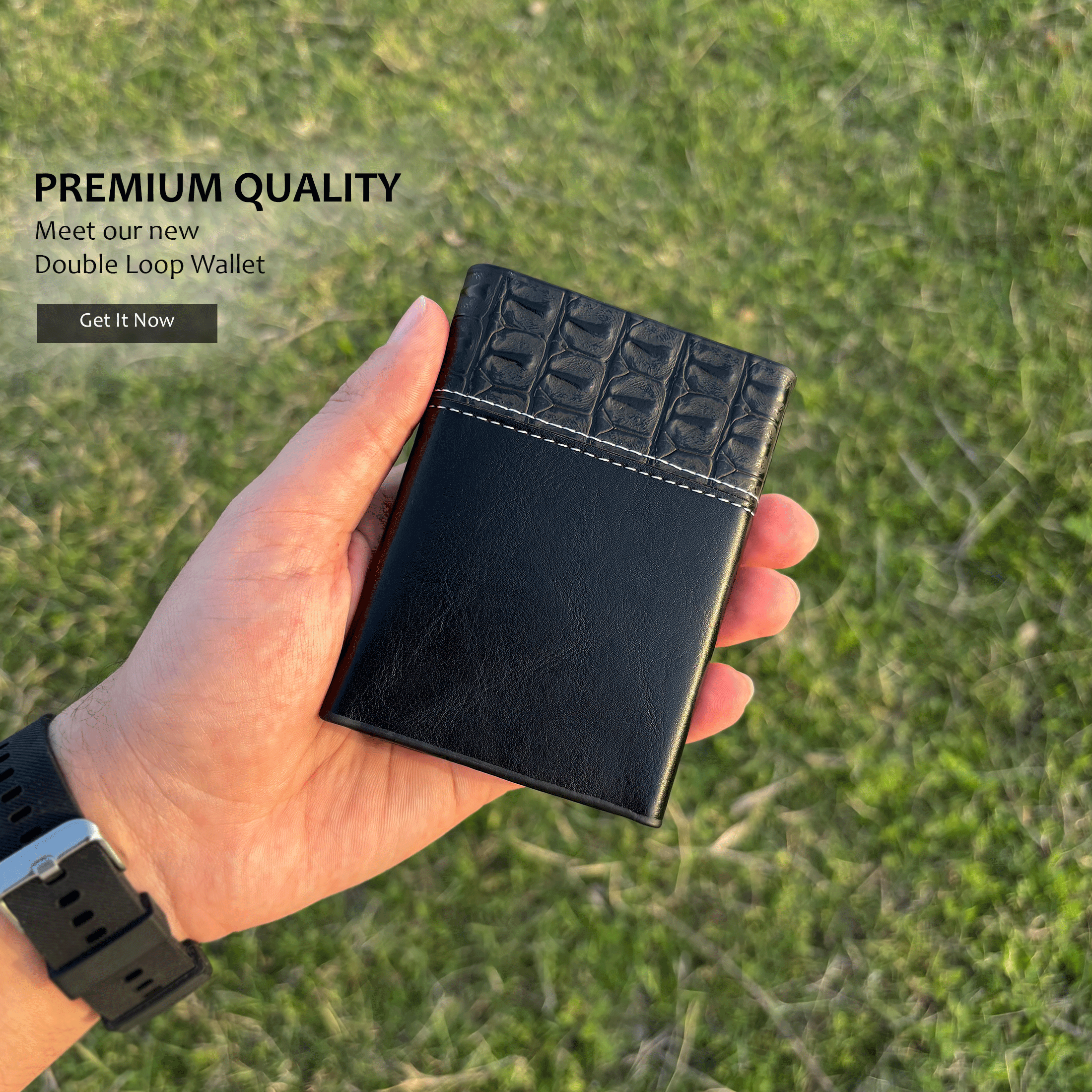 Imported Balebaily Crocodile Leather Wallet